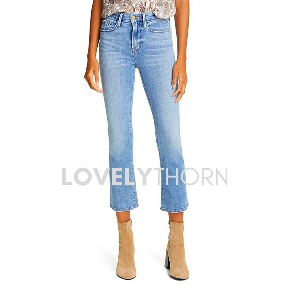 FRAME // le crop mini boot super stretch denim jeans in melville wash - Picture 3 of 13